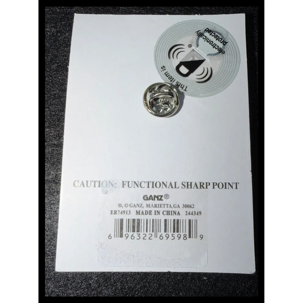 Ganz Good Luck Elephant Pin Womens Small Silver Pink Mother of Pearl Lapel Charm